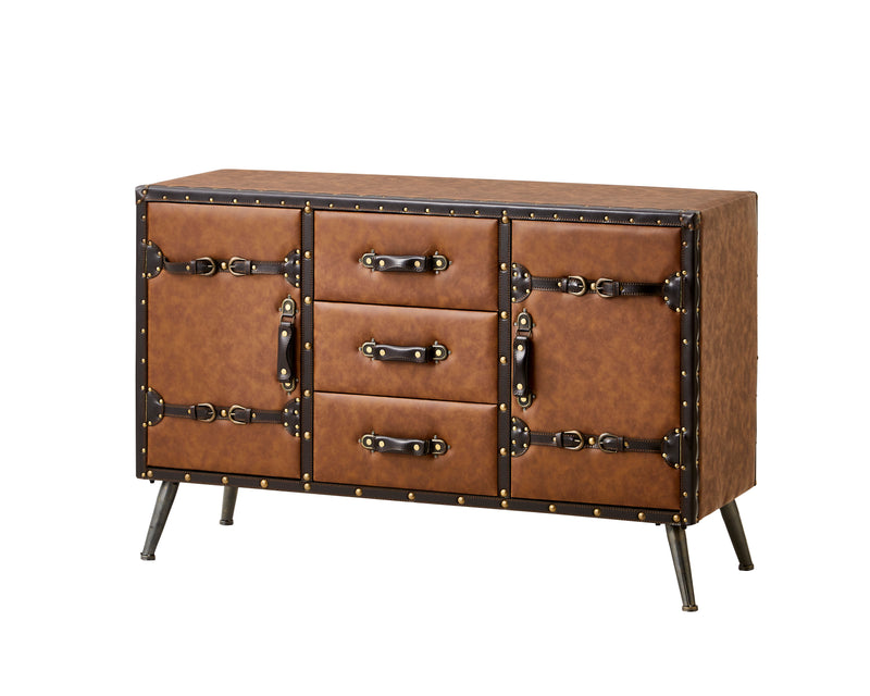 KaguBuy フロイデ 収納ボックス レトロ レトロ感 二色 オレンジ ブラック Orange Black 合成皮革 ALL PVC 幅121 カワイイ 可愛い 120サイドボード