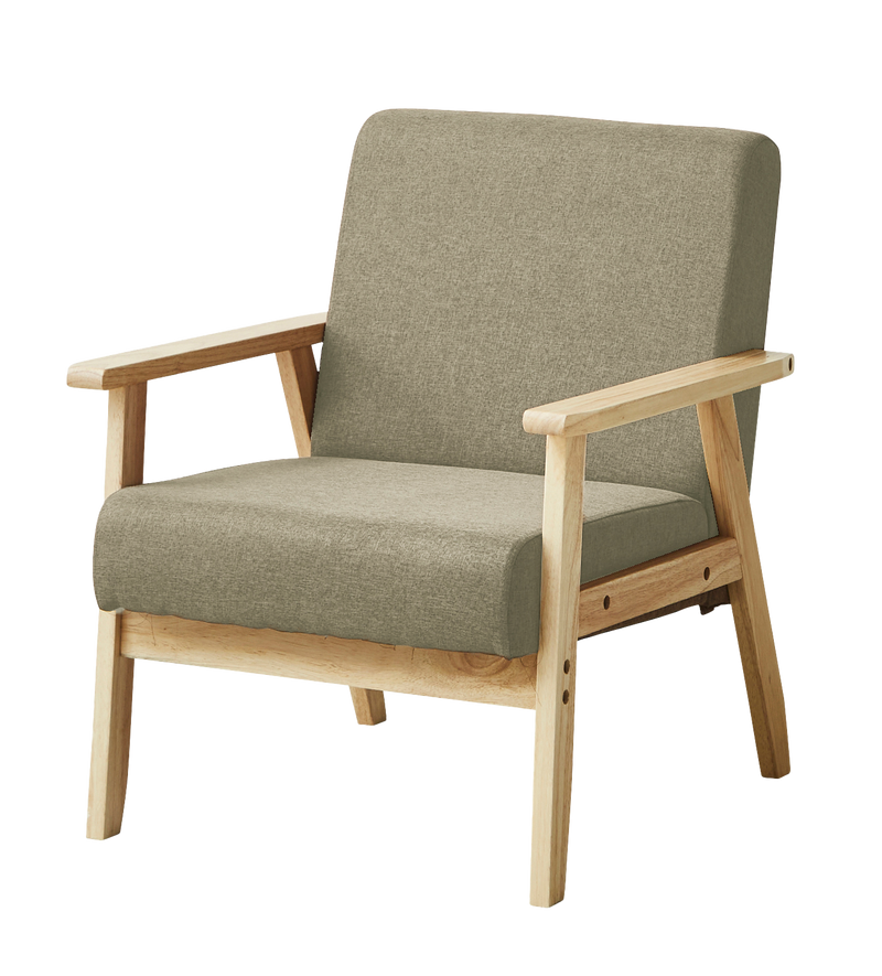 1人掛けソファ 椅子 チェア 天然木 ファブリック PVC ソファ sofa 布地