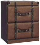 KaguBuy フロイデ 収納ボックス 2段 3段 レトロ レトロ感 合成皮革 ALL PVC 5色 グリーン オレンジ レッド ブラウン カフェ 幅44