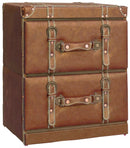 KaguBuy フロイデ 収納ボックス 2段 3段 レトロ レトロ感 合成皮革 ALL PVC 5色 グリーン オレンジ レッド ブラウン カフェ 幅44