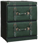 KaguBuy フロイデ 収納ボックス 2段 3段 レトロ レトロ感 合成皮革 ALL PVC 5色 グリーン オレンジ レッド ブラウン カフェ 幅44