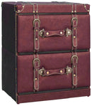 KaguBuy フロイデ 収納ボックス 2段 3段 レトロ レトロ感 合成皮革 ALL PVC 5色 グリーン オレンジ レッド ブラウン カフェ 幅44