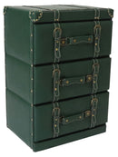 KaguBuy フロイデ 収納ボックス 2段 3段 レトロ レトロ感 合成皮革 ALL PVC 5色 グリーン オレンジ レッド ブラウン カフェ 幅44