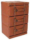 KaguBuy フロイデ 収納ボックス 2段 3段 レトロ レトロ感 合成皮革 ALL PVC 5色 グリーン オレンジ レッド ブラウン カフェ 幅44