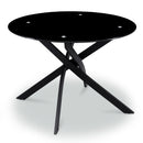 ダイニングテーブル 単品 円形ガラス 110丸 テーブル 北欧ガラステーブル 幅110cm カフェ風 デザイナーズ風 コンパクト 可愛い ラウンド Lucas リュカ