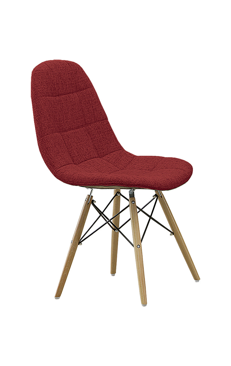 ダイニングチェア 2脚セット 7色展開 デザイナーズ イームズチェア カラー ファブリック カラフル 木脚 スチール くすみカラー シンプル おしゃれ カフェ風 北欧 韓国風インテリア ダイニング 椅子 イス いす 一人暮らし 新生活 ノイル