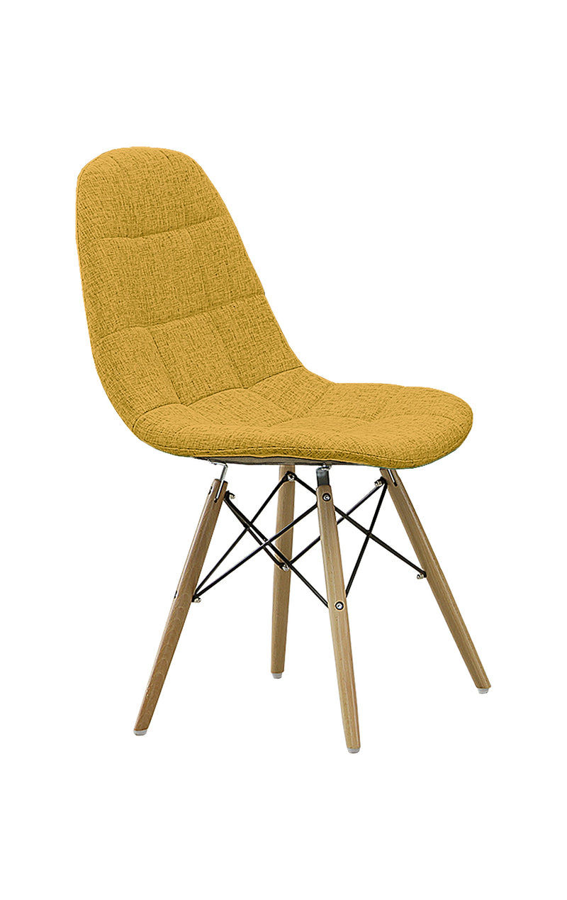 ダイニングチェア 2脚セット 7色展開 デザイナーズ イームズチェア カラー ファブリック カラフル 木脚 スチール くすみカラー シンプル おしゃれ カフェ風 北欧 韓国風インテリア ダイニング 椅子 イス いす 一人暮らし 新生活 ノイル