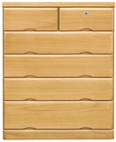 KaguBuy トリオン チェスト 完成品 桐チェスト 5段 幅80cm 日本製 大川家具 ハイチェスト