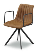 グローリー チェア 1脚 ダイニングチェア レザーファブリック アイアン ダイニング オフィス 食卓 デスクチェア