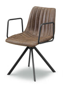 グローリー チェア 1脚 ダイニングチェア レザーファブリック アイアン ダイニング オフィス 食卓 デスクチェア