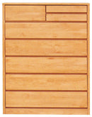 アルダー材国産幅100cm6段チェスト＜アリセア＞チェスト 幅100cm 6段 ブラウン ナチュラル 国産 完成品 木製 ハイチェスト おしゃれ ハイタイプ 自然塗装 衣類収納 整理タンス フルオープンレール 大容量 大川家具【大型商品】