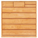 アルダー材国産幅120cm6段チェスト＜アリセア＞チェスト 幅120cm 6段 ブラウン ナチュラル  完成品 国産品 ハイチェスト ハイタイプ 衣類収納 整理タンス フルオープンレール 木製 大容量 大川家具 自然塗装【大型商品】