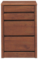 アルダー材国産幅45cm4段チェスト＜アリセア＞チェスト 幅45cm 4段 ブラウン ナチュラル 完成品 国産品 ミドルチェスト 衣類収納 整理タンス フルオープンレール 木製 大容量 機能的 大川家具 自然塗装