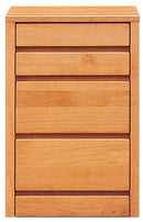 アルダー材国産幅45cm4段チェスト＜アリセア＞チェスト 幅45cm 4段 ブラウン ナチュラル 完成品 国産品 ミドルチェスト 衣類収納 整理タンス フルオープンレール 木製 大容量 機能的 大川家具 自然塗装