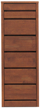 アルダー材国産幅45cm7段チェスト＜アリセア＞チェスト 幅45cm 7段 ナチュラル 国産品 完成品 おしゃれ ハイチェスト ハイタイプ スリムチェスト 衣類収納 整理タンス レール付 木製 大容量 大川家具 自然塗装