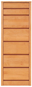 アルダー材国産幅45cm7段チェスト＜アリセア＞チェスト 幅45cm 7段 ナチュラル 国産品 完成品 おしゃれ ハイチェスト ハイタイプ スリムチェスト 衣類収納 整理タンス レール付 木製 大容量 大川家具 自然塗装