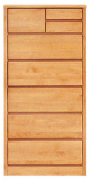 アルダー材国産幅60cm6段チェスト＜アリセア＞ チェスト 幅60cm 6段 ブラウン ナチュラル ハイチェスト おしゃれ ハイタイプ スリムチェスト スリムタイプ 収納家具 収納タンス レール付 木製 大容量 大川家具