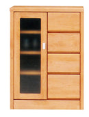 KaguBuy アリセア サイドボード 幅60 幅60cm ナチュラル 国産 完成品 飾り棚 キャビネット コレクションボード リビング収納 収納家具