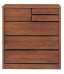 アルダー材国産幅80cm4段チェスト＜アリセア＞チェスト 幅80cm 4段 ブラウン ナチュラル 国産品 完成品 ローチェスト ロータイプ 自然塗装 おしゃれ 衣類収納 整理タンス フルオープンレール 木製 機能的 大川家具