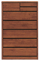 アルダー材国産幅80cm6段チェスト＜アリセア＞  チェスト 幅80cm 6段 ブラウン ナチュラル 完成品 国産品 ハイチェスト ハイタイプ 自然塗装 おしゃれ 衣類収納 整理タンス フルオープンレール 木製 大容量 大川家具