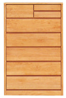 アルダー材国産幅80cm6段チェスト＜アリセア＞  チェスト 幅80cm 6段 ブラウン ナチュラル 完成品 国産品 ハイチェスト ハイタイプ 自然塗装 おしゃれ 衣類収納 整理タンス フルオープンレール 木製 大容量 大川家具