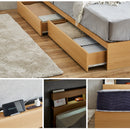 KaguBuy バッカリー ベッドマットレスセット ベッド マットレス付 収納付き 宮棚 コンセント付き 引き出し付き シングル マットレス付き 収納 マットレス付きベッド ポケットマットレス おしゃれ 収納ベッド【大型商品】