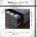 KaguBuy シャル ローテーブル 幅120 ガラス セラミック調 完成品 長方形 センターテーブル テーブル 引き出し 収納付き リビングテーブル カフェ コーヒーテーブル 日本製 大川家具 新生活 グレー グレージュ