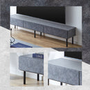 KaguBuy シャル テレビ台 幅180 ローボード テレビボード セラミック調 収納 完成品 日本製 大川家具 脚付き TV台 テレビラック リビング収納 リビングボード 新生活 モダン 北欧 グレー グレージュ