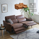 組立設置付 ソファ ソファー 電動ソファ 幅191cm USBポート レザー風 レザーファブリック 3人掛け 4人掛け アンティーク ファブリック 布 布張り ブラウン 高級感 コンクト 【大型商品】