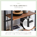KaguBuy コナー 収納 オープンラック ラック4段 幅60 奥行31 高さ125 シェルフ アイアンフレーム 送料無料 4段 アンティーク調 北欧 おしゃれ 無垢材 アイアン シェルフ 棚 オープンラック スチール ラック 家具 男前 インテリア