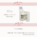 KaguBuy メイクボックス 大容量 キャスター付き 鏡付き オープン コンパクト おしゃれ かわいい ドレッサー 白 ホワイト 収納 ワゴン 木製 化粧品 コスメ メイク台 ミラー付き ミニドレッサー コスメボックス 小物収納 大容量収納 サイドテーブル コスメワゴン