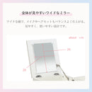 KaguBuy メイクボックス 大容量 キャスター付き 鏡付き オープン コンパクト おしゃれ かわいい ドレッサー 白 ホワイト 収納 ワゴン 木製 化粧品 コスメ メイク台 ミラー付き ミニドレッサー コスメボックス 小物収納 大容量収納 サイドテーブル コスメワゴン