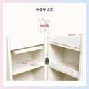 KaguBuy メイクボックス 大容量 キャスター付き 鏡付き オープン コンパクト おしゃれ かわいい ドレッサー 白 ホワイト 収納 ワゴン 木製 化粧品 コスメ メイク台 ミラー付き ミニドレッサー コスメボックス 小物収納 大容量収納 サイドテーブル コスメワゴン