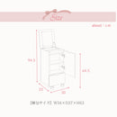 KaguBuy メイクボックス 大容量 キャスター付き 鏡付き 引き出し コンパクト おしゃれ かわいい ドレッサー 白 ホワイト 収納 ワゴン 木製 化粧品 コスメ メイク台 ミラー付き ミニドレッサー コスメボックス 小物収納 大容量収納 サイドテーブル コスメワゴン