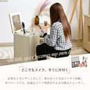 KaguBuy メイクボックス 大容量 キャスター付き 鏡付き 引き出し コンパクト おしゃれ かわいい ドレッサー 白 ホワイト 収納 ワゴン 木製 化粧品 コスメ メイク台 ミラー付き ミニドレッサー コスメボックス 小物収納 大容量収納 サイドテーブル コスメワゴン