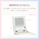 KaguBuy メイクボックス 大容量 キャスター付き 鏡付き 引き出し コンパクト おしゃれ かわいい ドレッサー 白 ホワイト 収納 ワゴン 木製 化粧品 コスメ メイク台 ミラー付き ミニドレッサー コスメボックス 小物収納 大容量収納 サイドテーブル コスメワゴン