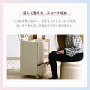 KaguBuy メイクボックス 大容量 キャスター付き 鏡付き 引き出し コンパクト おしゃれ かわいい ドレッサー 白 ホワイト 収納 ワゴン 木製 化粧品 コスメ メイク台 ミラー付き ミニドレッサー コスメボックス 小物収納 大容量収納 サイドテーブル コスメワゴン