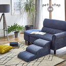ドッグステップ 階段 ソファ用 ベッド用 猫 犬 引っかき傷に強い 特殊生地 安全設計 ケガ防止 はっ水 撥水加工 ファブリック 3段 ステップ ブルー