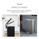 KaguBuy EKO ゴミ箱 45L ポリプロピレン ふた付き おしゃれ インテリア 清潔 シンプル ペダル式 気 ダストボックス リビング キッチン ダイニング ごみ箱 蓋 蓋つき タッチレス