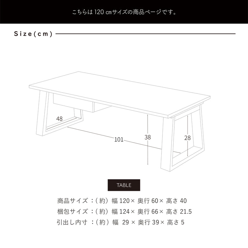 KaguBuy リオス センターテーブル スタイリッシュ 幅120 ローテーブル 収納 引出し 左右付け替え 送料無料 テーブル デスク ウレタン センターテーブル リビング モダン おしゃれ lios