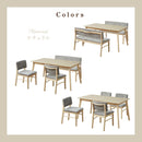 【ブラックフライデー10％OFF】ダイニング 3点 4点 5点 セット ダイニングテーブル ダイニングテーブルセット ダイニングベンチ ダイニングチェア 背付きベンチ セット 4人掛け 組み替え可能 テーブル ベンチ チェア 取っ手付き ウレタン グリーク