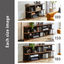 【選べる 幅100 幅150 幅180】シェルフ 木製 本棚 大容量 デスク ボックス 可動棚 おしゃれ 収納 ソファ裏 ソファ横 サイド オープンラック ナチュラル ブラウン リビング収納 フーリー