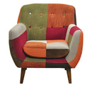 KaguBuy ラム ソファ 1人掛け パッチワーク 北欧  ローソファー リビング 一人掛け おしゃれ かわいい