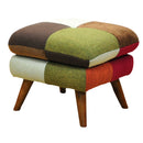 KaguBuy ラム オットマン 1人掛け パッチワーク ローソファ 一人掛け一人暮らし テーブル スツール