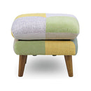 KaguBuy ラム オットマン 1人掛け パッチワーク ローソファ 一人掛け一人暮らし テーブル スツール