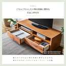 アルダー材国産幅120cmAVチェスト＜アリセア＞テレビボード AVボード TV台 テレビ台 幅120cm ナチュラル 国産品 完成品 おしゃれ レール付 木製 大容量 大川家具 自然塗装