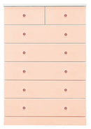 タンス チェスト 完成品 整理タンス たんす 箪笥 幅80cm 6段 エナメル塗装 ハイチェスト 衣類収納 木製 国産 ホワイト/ラベンダー/ピンク/ブルー Alou アルー