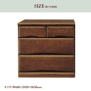 KaguBuy シフ 収納チェスト 桐 ウレタン樹脂塗装 引き出し箱組 フルオープンレール キャスター付き ２色 ミドル ダーク 60-3ローチェスト Sif