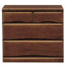 KaguBuy シフ キャスター付き収納チェスト 桐 日本製 国産 大川家具 引き出し箱組 フルオープンレール 2色 ブラウン ミドル ダーク 幅75cm 3段 ローチェスト Sif