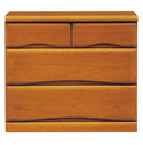 KaguBuy シフ キャスター付き収納チェスト 桐 日本製 国産 大川家具 引き出し箱組 フルオープンレール 2色 ブラウン ミドル ダーク 幅75cm 3段 ローチェスト Sif